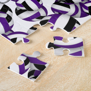 kids purple black volleyball team colours jigsaw puzzle