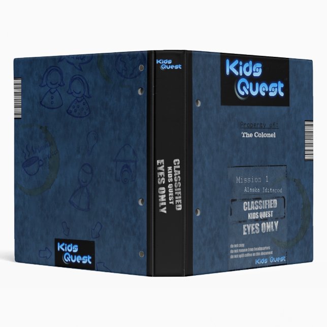 Kids Quest Dossier, with editable title Binder (Background)