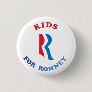 KIDS R FOR ROMNEY 1 INCH ROUND BUTTON