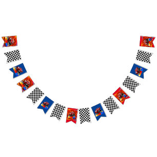 Kids Race Car Party Bunting Bunting Flags