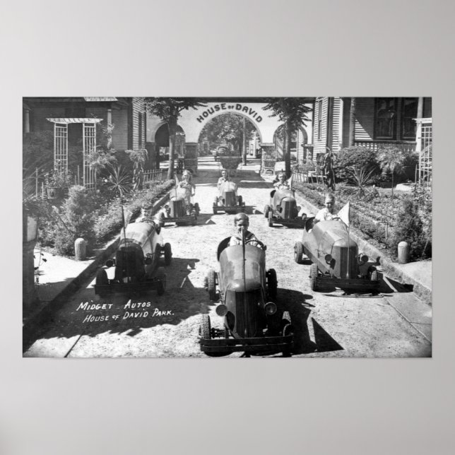 Kids Racing in Miniature Cars Poster (Front)