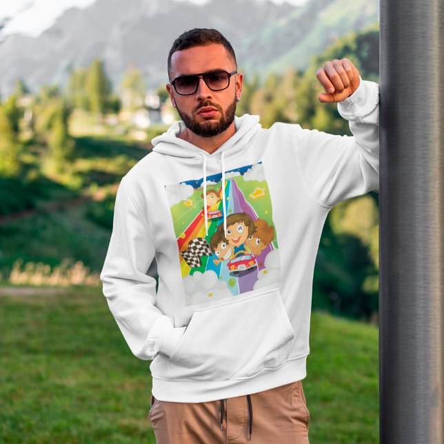 Kids Racing On A Rainbow Hoodie (Creator Uploaded)