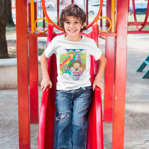 Kids Racing On A Rainbow T-Shirt