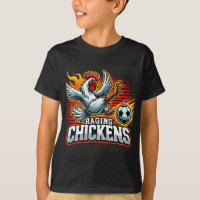Kids Raging Chickens Shirt (Black)