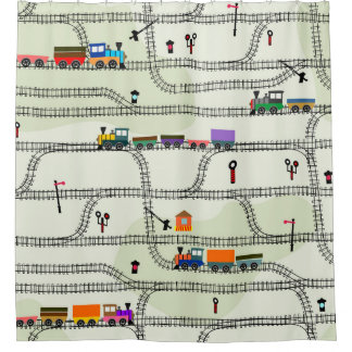 Kids Railway: Funny Seamless Pattern