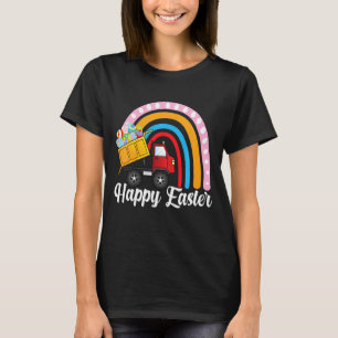 Kids Rainbow Easter Truck Egg Hunt For Kids Toddle T-Shirt