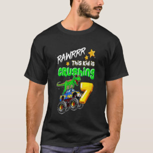 Kids Rawrrr This Kid Is Crushing 7 Monster truck R T-Shirt