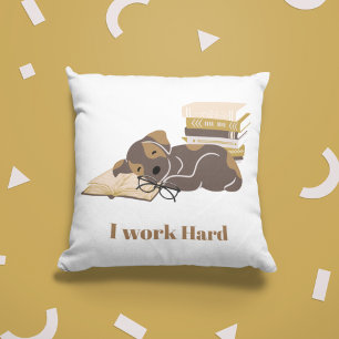 Kids Reading Books Personalized Motivational Throw Pillow