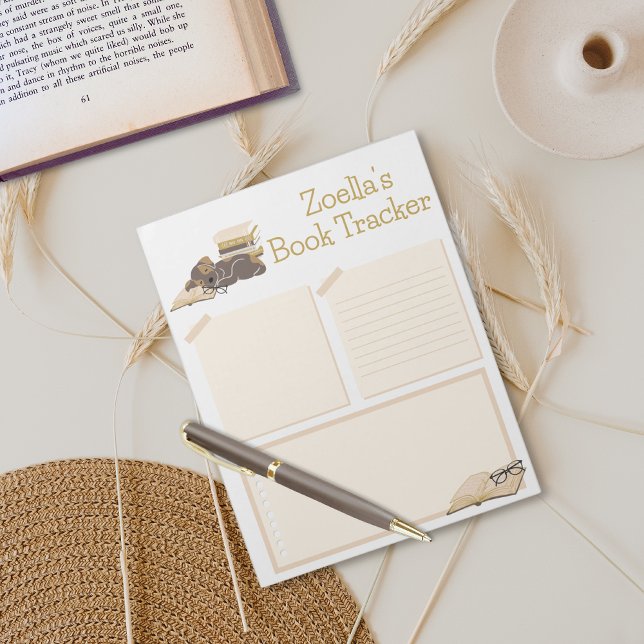Kids Reading Books Tracker Book Club  Notepad (Reading Collection Notepad Dog Book Tracker)