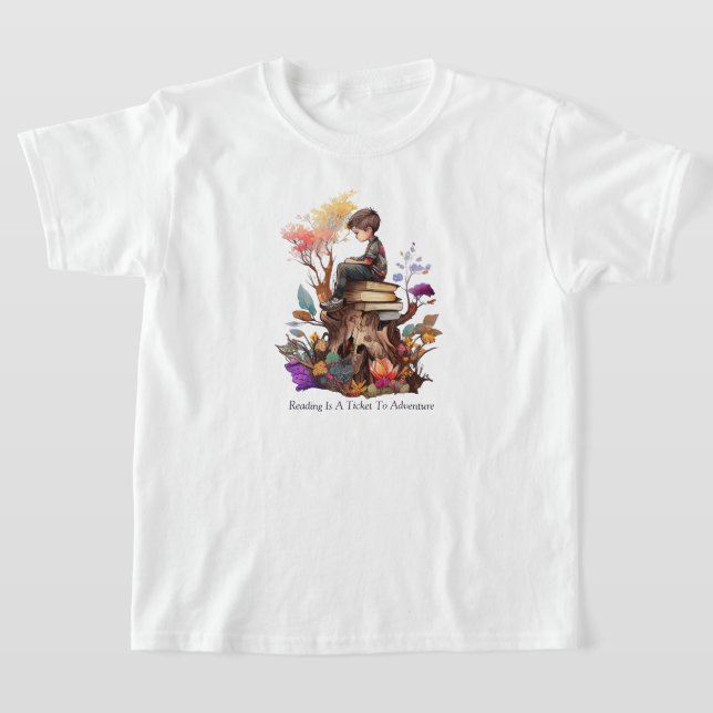 Kids Reading T-Shirt (Laydown)