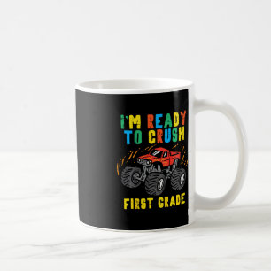 Kids Ready To Crush 1st Grade Monster Truck First Coffee Mug