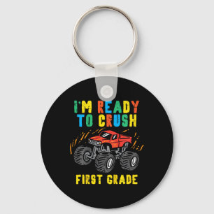 Kids Ready To Crush 1st Grade Monster Truck First  Keychain