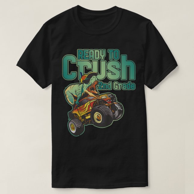Kids Ready To Crush 2nd Grade Elementary School T- T-Shirt (Design Front)