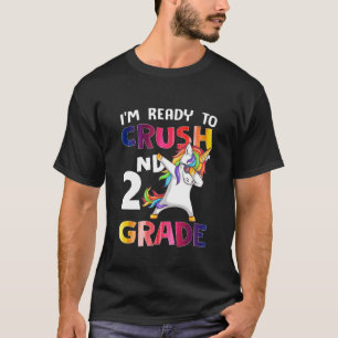 Kids Ready To Crush 2Nd Grade Girls Kids Unicorn B T-Shirt