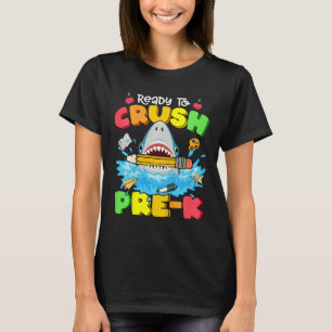 Kids Ready To Crush Pre-K Shark Back To School Boy T-Shirt