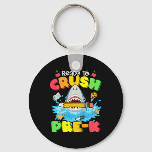 Kids Ready To Crush Pre-k Shark Ck To School Boys  Keychain