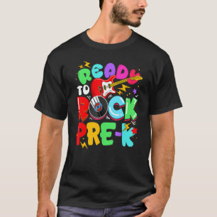 Kids Ready To Rock Pre K Guitar Back To School Boy T-Shirt