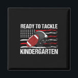 Kids Ready To Tackle Kindergarten First Day Of Sch Magnet<br><div class="desc">Kids Ready To Tackle Kindergarten First Day Of School Football</div>