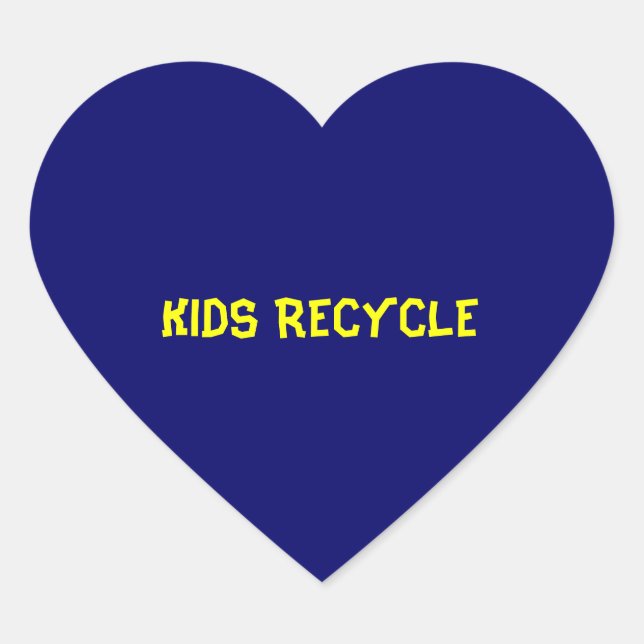 KIDS RECYCLE HEART STICKER (Front)