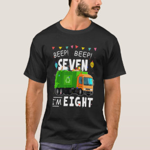 Kids Recycling I'm Eight Year Old Garbage Truck 8t T-Shirt