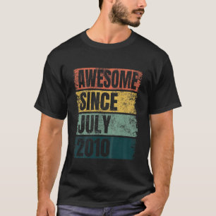 Kids Retro Colours 11Th Birthday For Kids Awesome  T-Shirt