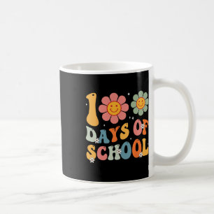 Kids Retro Groovy 100 Days Happy 100th Day Of Scho Coffee Mug