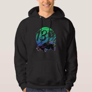 Kids Retro I 13rd Birthday I Rc Cars I Soccer Ball Hoodie