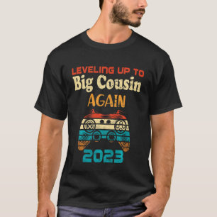 Kids Retro Levelling Up To Big Cousin Again 2023 G T-Shirt