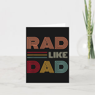Kids Retro Rad Like Dad Tee Matching Father Son  Card