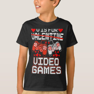 Kids Retro Video Game Valentines Day For Toddler B T-Shirt