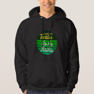 Kids RETRO VINTAGE SAVE THE TURTLES TURTLE LOVERS Hoodie