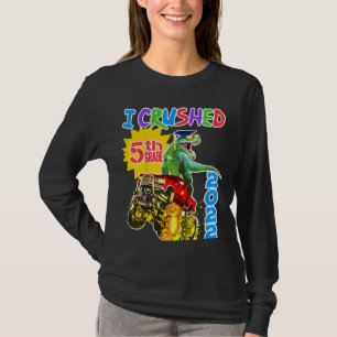 Kids Rex Monster Truck 5th Grade Graduation T-Shirt