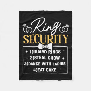 Kids Ring Security Ring Bearer Boys Wedding Party Fleece Blanket