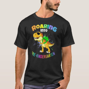 Kids Roaring Pre Kindergarten First Day Of Pre K T T-Shirt