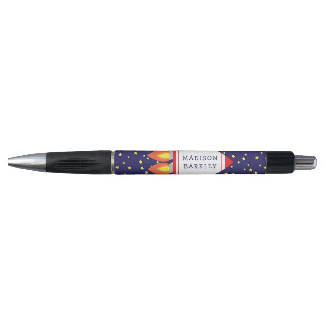 Kids Rocket Ship Cute Stylos de nom (Devant)