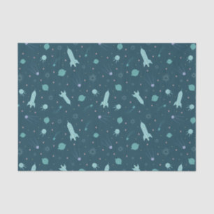 Kids Rocket Ship to Space Travel Saturn Planets Tissue Paper