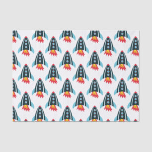 Kids Rocket Space Pattern Tissue Paper