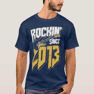 Kids Rockin' Since 2013 Vintage Rock Music Fan 9th T-Shirt