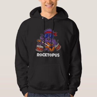 Kids Rocktopus For Musical Children Learning Drums Hoodie