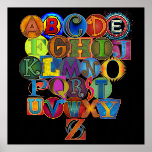 Kid's Room Alphabet Poster
