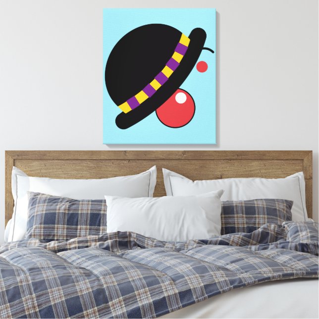 Kids Room Happy Face Clown Canvas Print (Insitu(Bedroom))