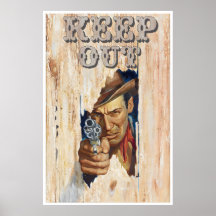 Kids Room Poster Cowboy Art Western Print For Door