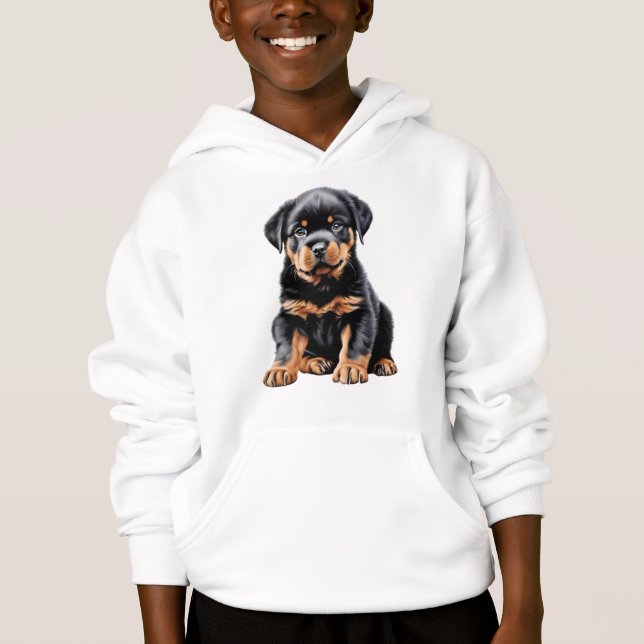 Kid's Rottweiler Puppy Hoodie (Front)