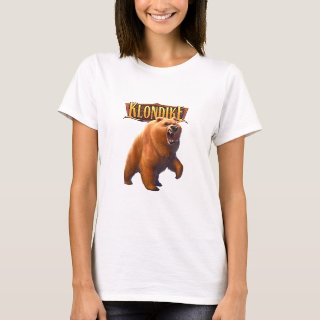 Kids Rowdy Grizzly Bear T-Shirt (Front)