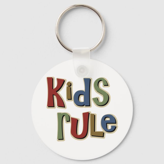 Kids Rule Keychain (Front)