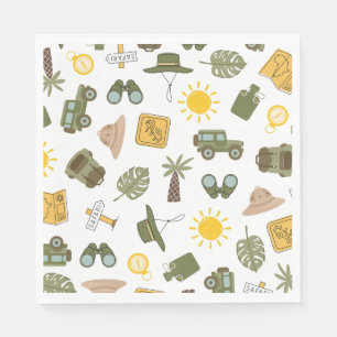 Kid's Safari Birthday Party Napkin