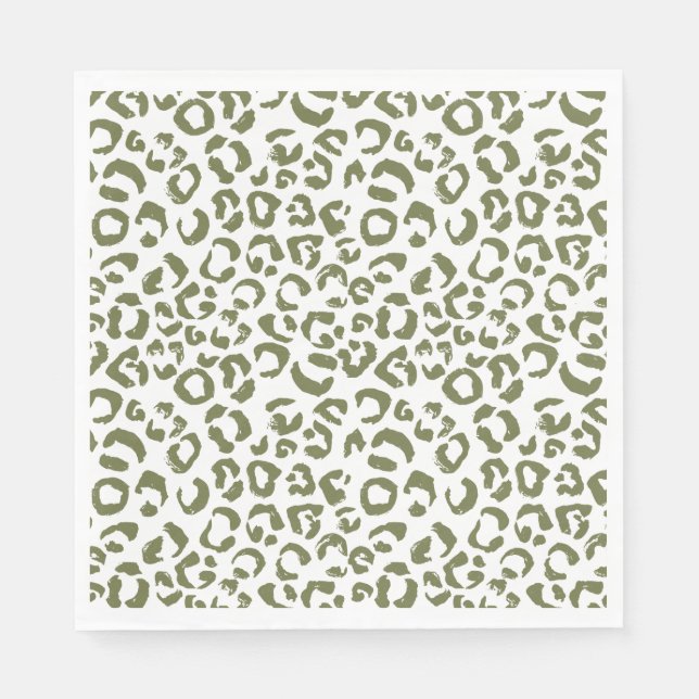 Kid's Safari Leopard Birthday Party Napkin (Front)