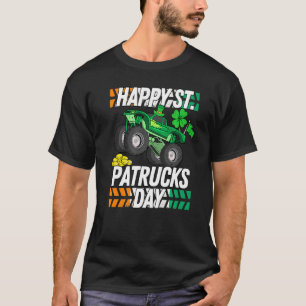 Kids Saint Patricks Day Funny Monster Truck St. Pa T-Shirt