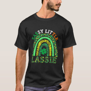 Kids Sassy Little Lassie St Patricks Day Rainbow L T-Shirt