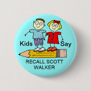 KIDS SAY RECALL SCOTT WALKER 2 INCH ROUND BUTTON